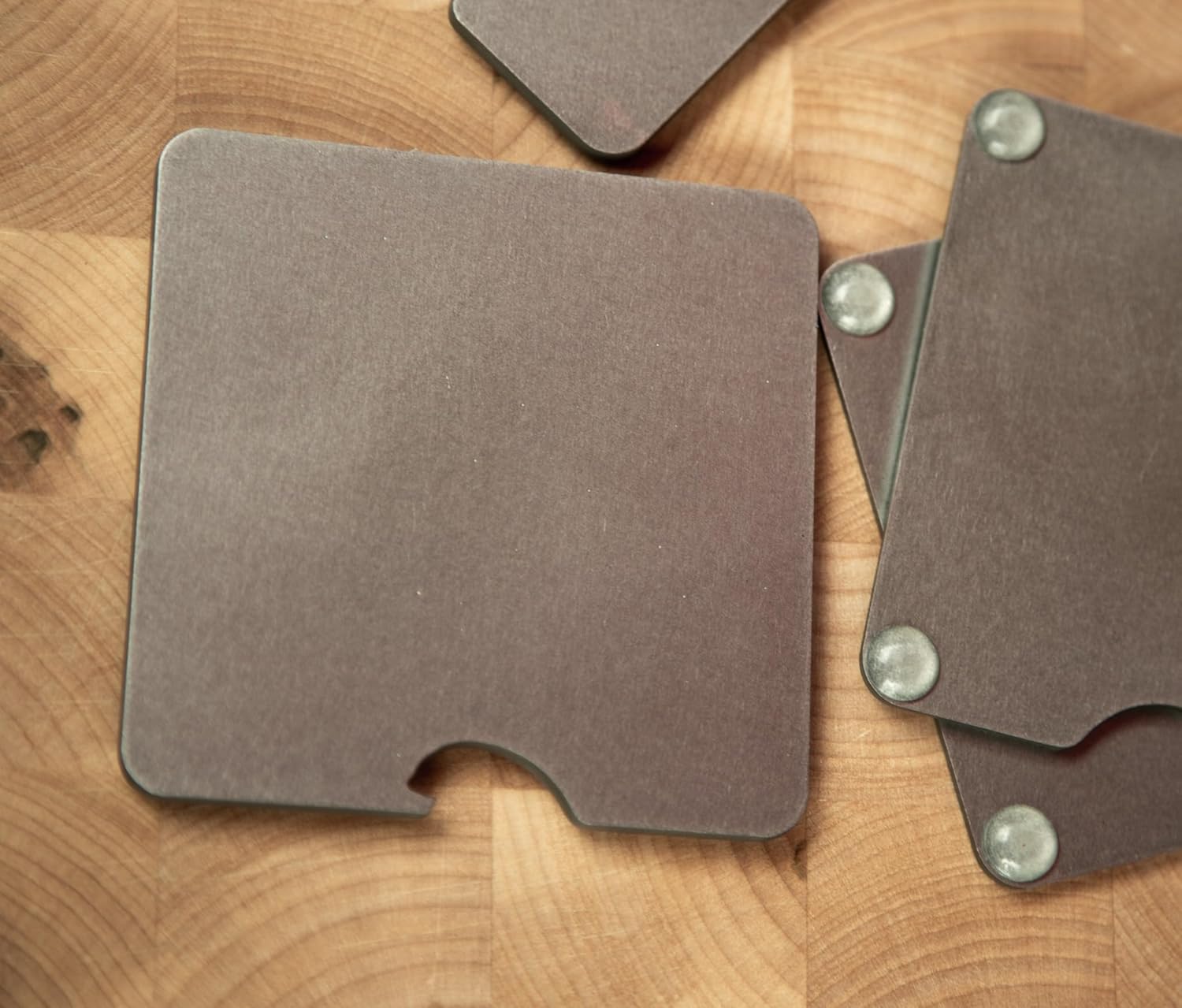 Steel Coasters (Set of 4) Made in The USA. Non Slip Rubber Feet. Indoor or Outdoor use. Great Gifts for Any Occasion. Fits with Any Decor. (Steel Bottle Opener)