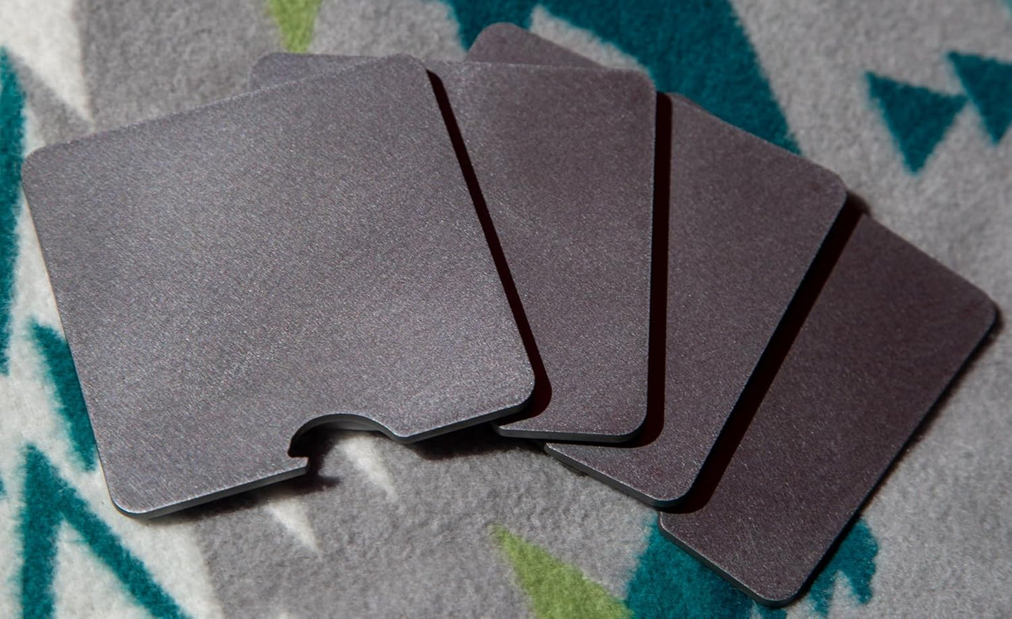 Steel Coasters (Set of 4) Made in The USA. Non Slip Rubber Feet. Indoor or Outdoor use. Great Gifts for Any Occasion. Fits with Any Decor. (Steel Bottle Opener)