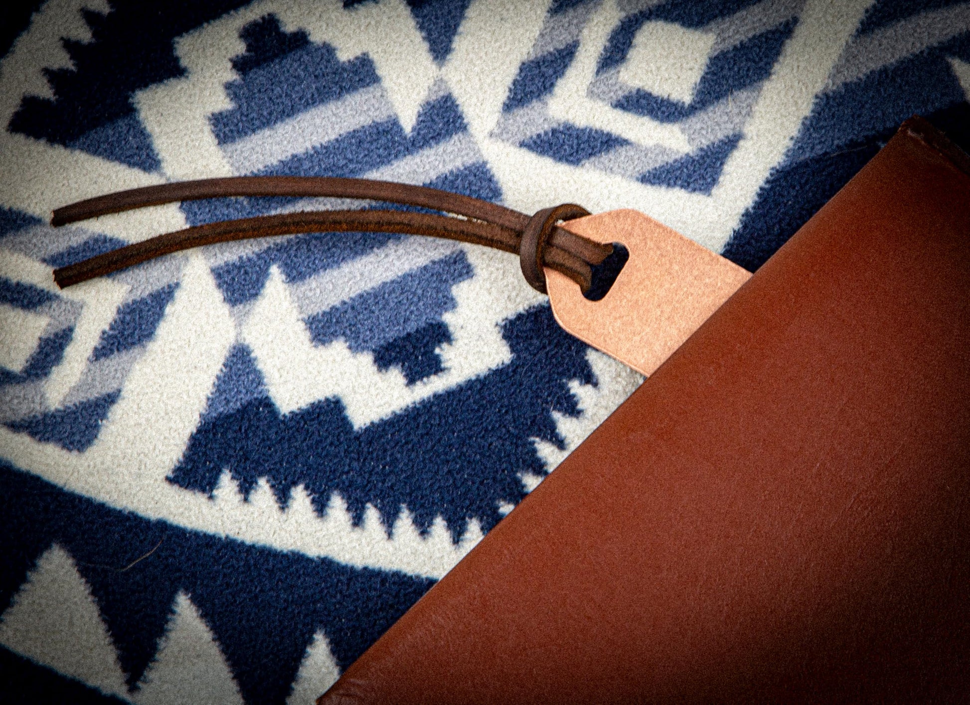 Handmade Copper Bookmark with Leather Tassel, Made in USA (Patina)